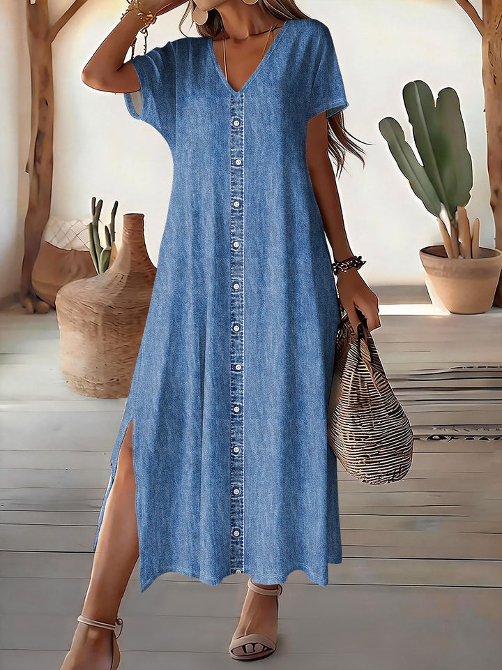 Hélène™ | Vestito di Jeans Retro