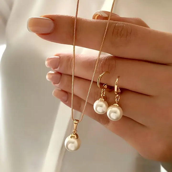 Set di gioielli Golden Grace Pearl | Oro