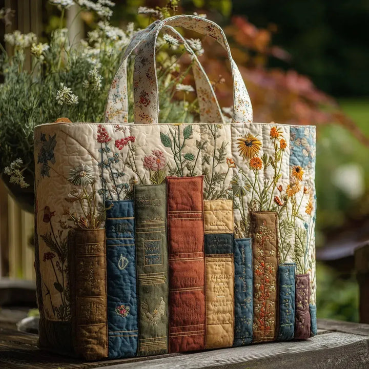 Borsa Artigianale - Libri e Fiori Matelassé