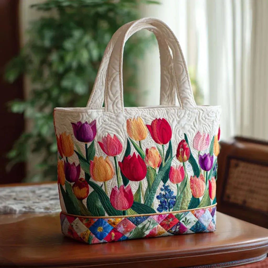 Borsa Artigianale - Giardino di Tulipani Matelassé