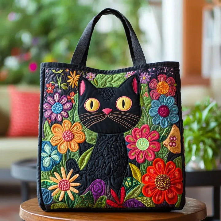 Borsa Artigianale - Gatto Nero Incantato
