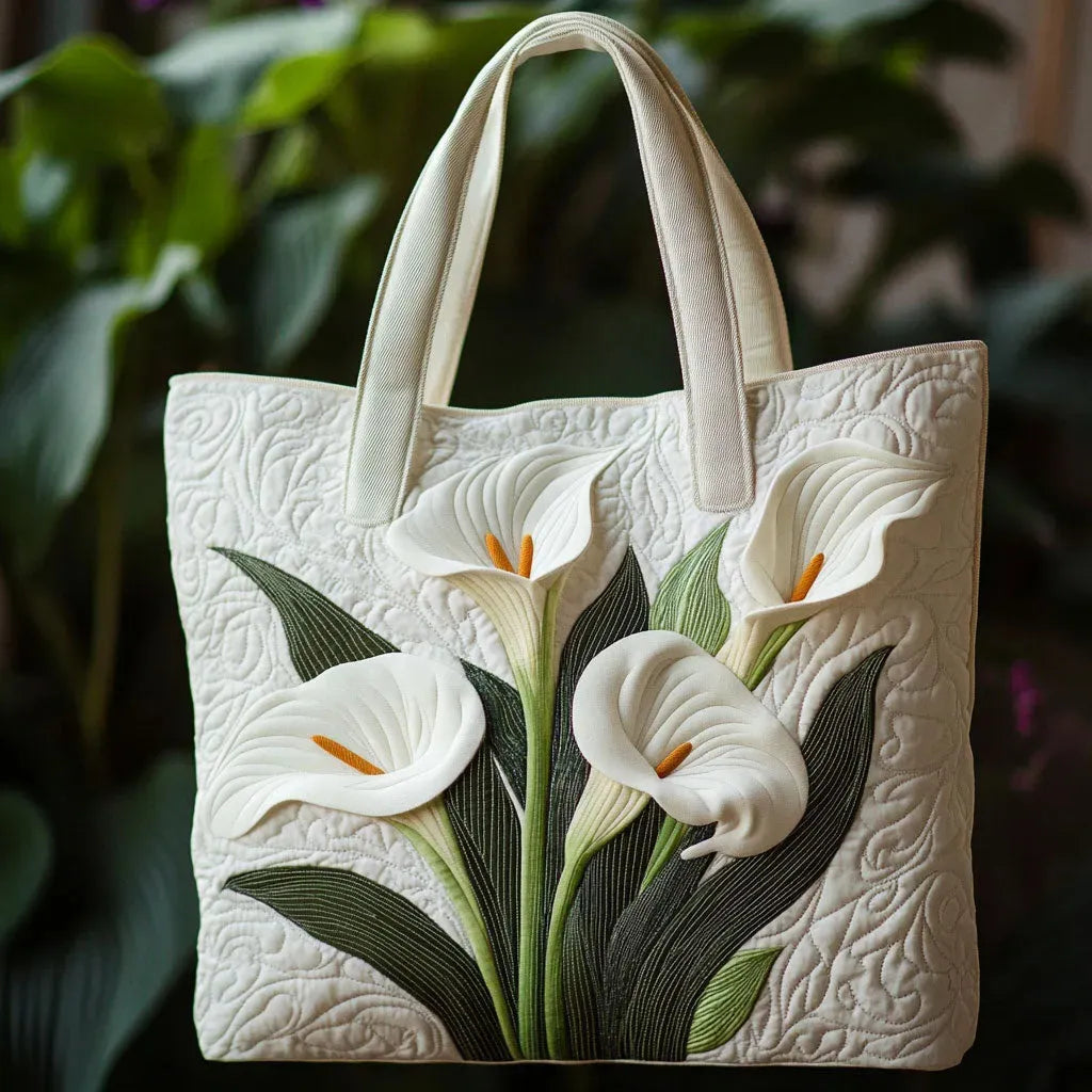 Borsa Artigianale - Gigli Bianchi Matelassé