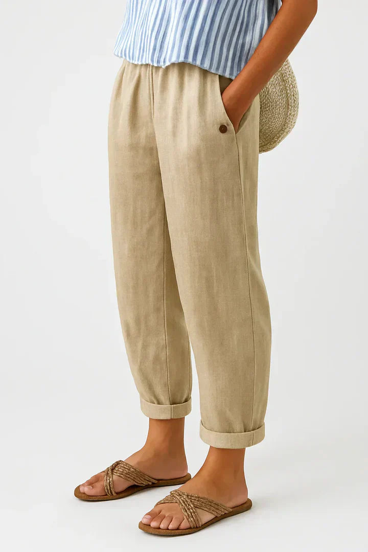 Cristina - Pantaloni in Lino e Cotone