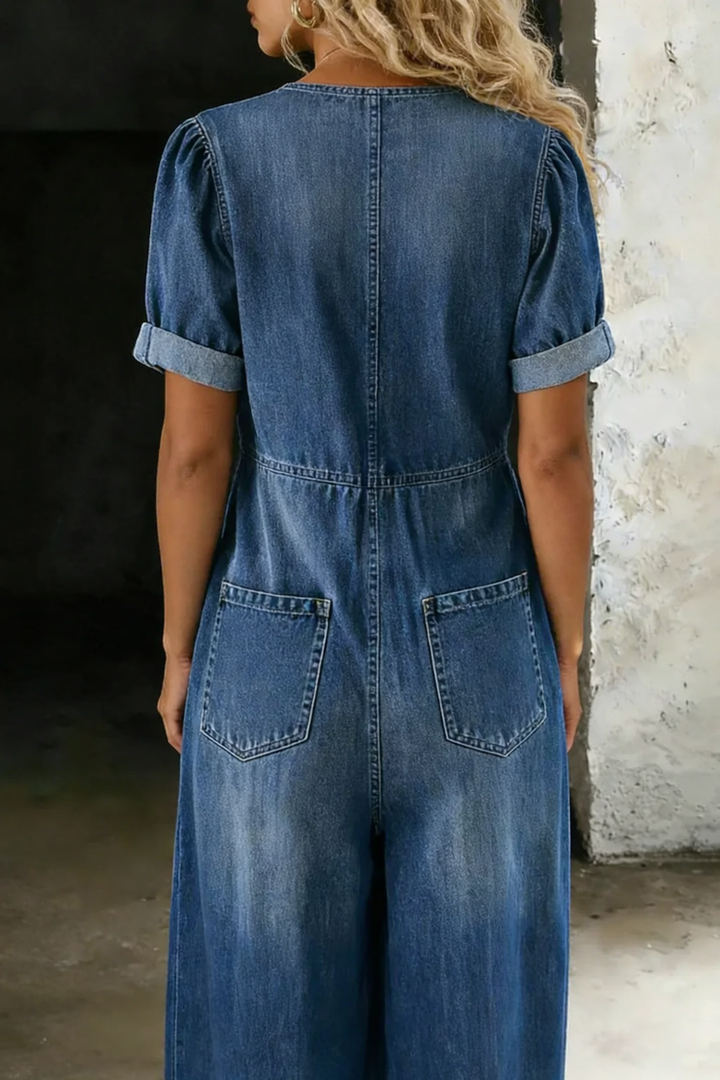 Maya™ | Salopette in Denim con Scollo a V