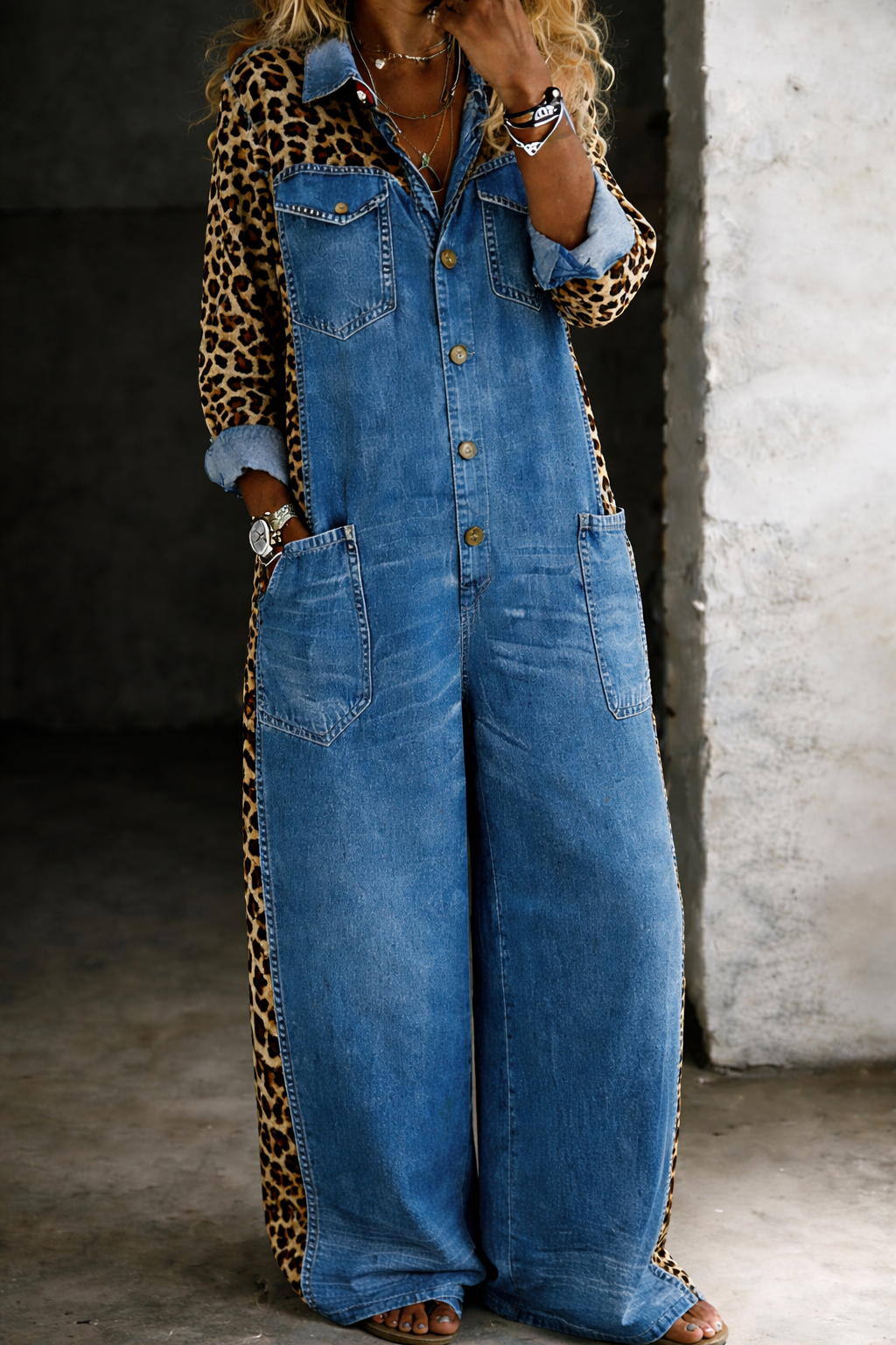 Amanda™ | Tuta Camicia in Denim
