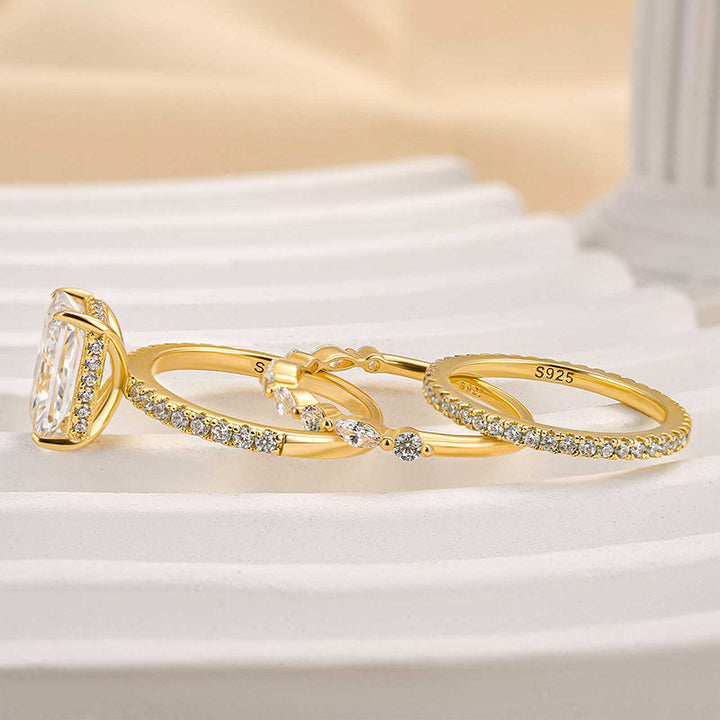 Set di 3 fedi nuziali Jaily | Oro