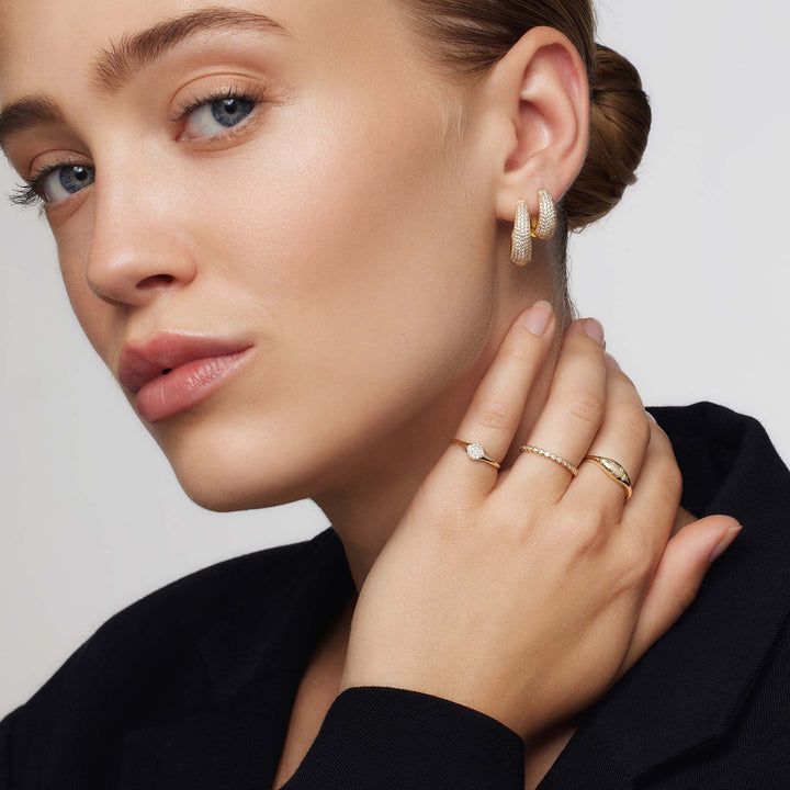 Anello con diamante a cupola | Oro