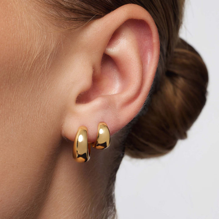 Mini Orecchini a cerchio Rue | Oro