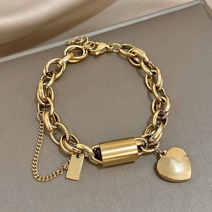 Bracciale Chunky Heartened | Oro
