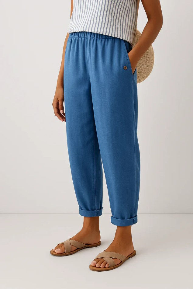 Cristina - Pantaloni in Lino e Cotone