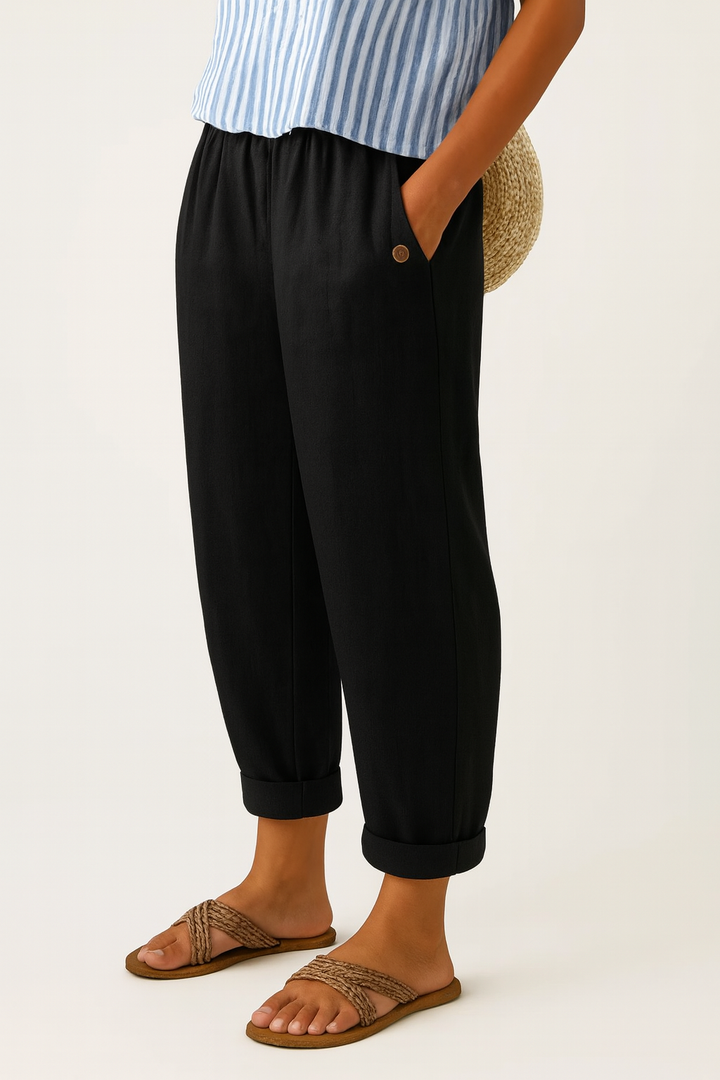 Cristina - Pantaloni in Lino e Cotone