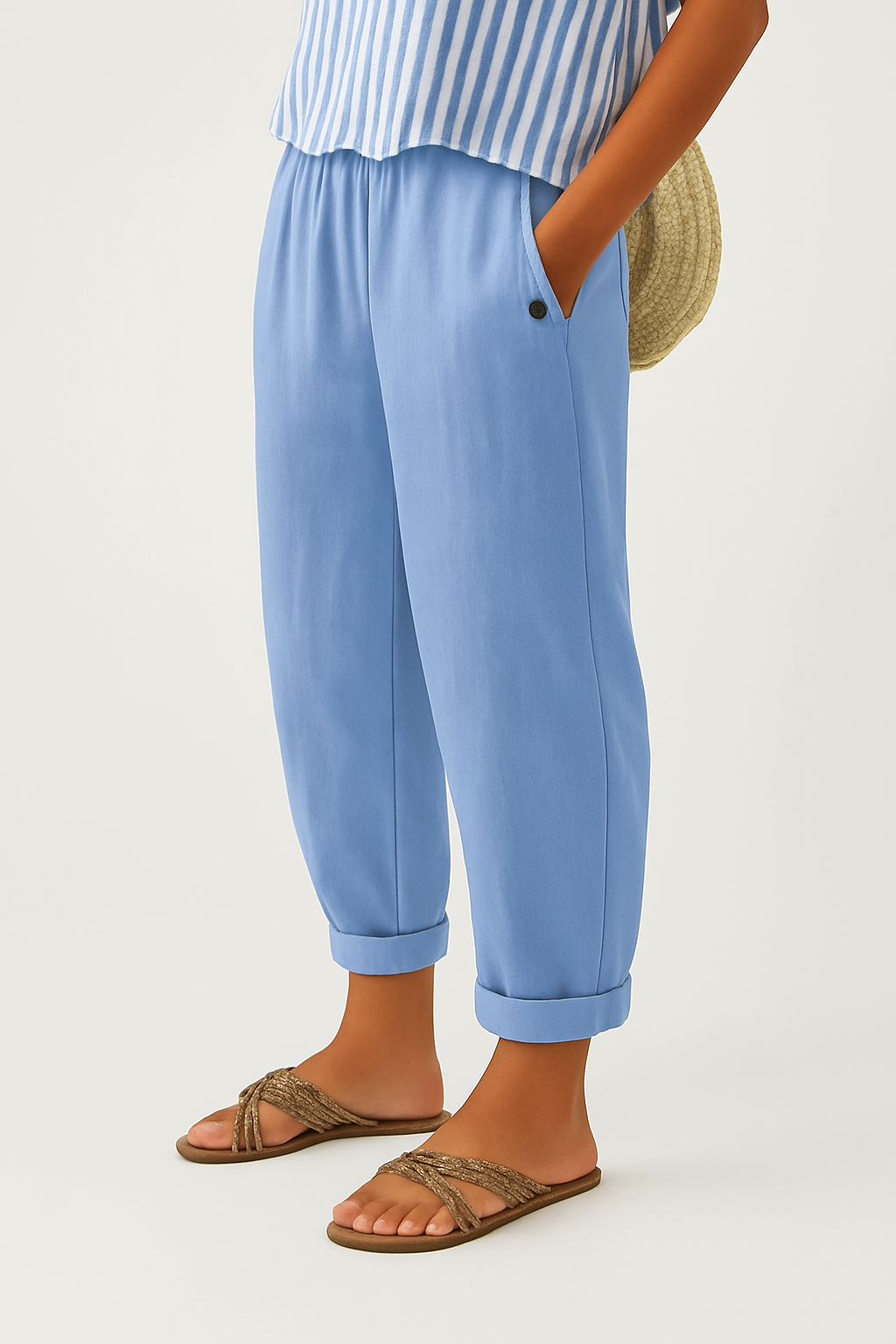 Cristina - Pantaloni in Lino e Cotone