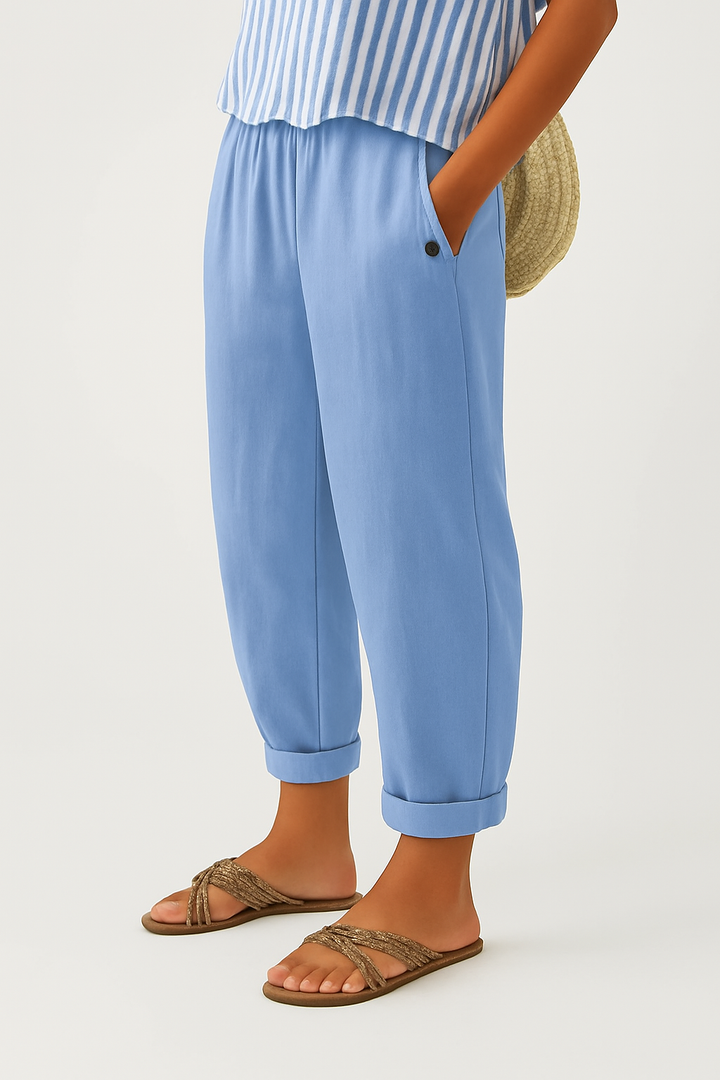 Cristina - Pantaloni in Lino e Cotone