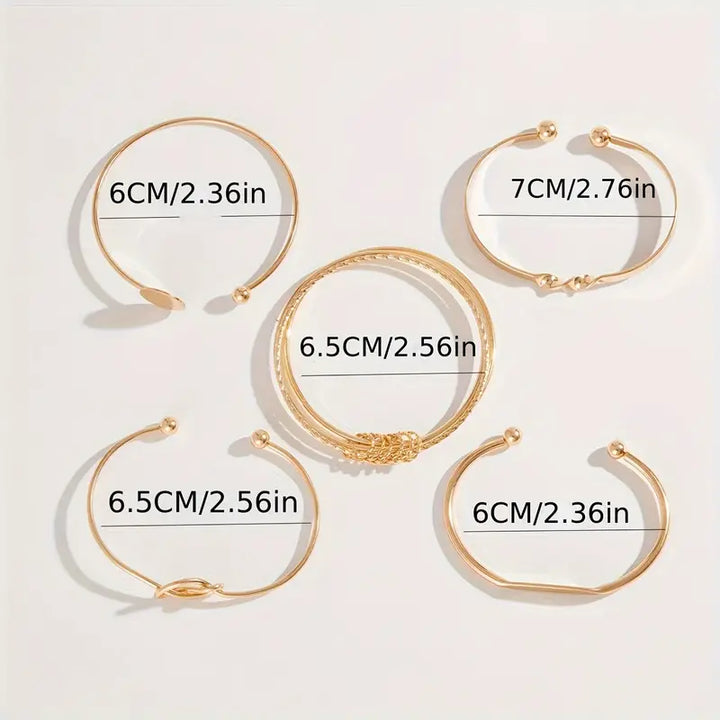 Set di bracciali Eleganza Annodata | Oro