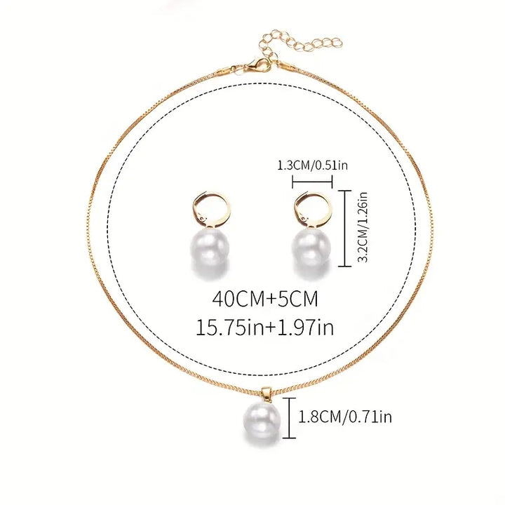 Set di gioielli Golden Grace Pearl | Oro