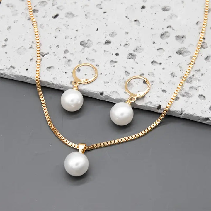Set di gioielli Golden Grace Pearl | Oro
