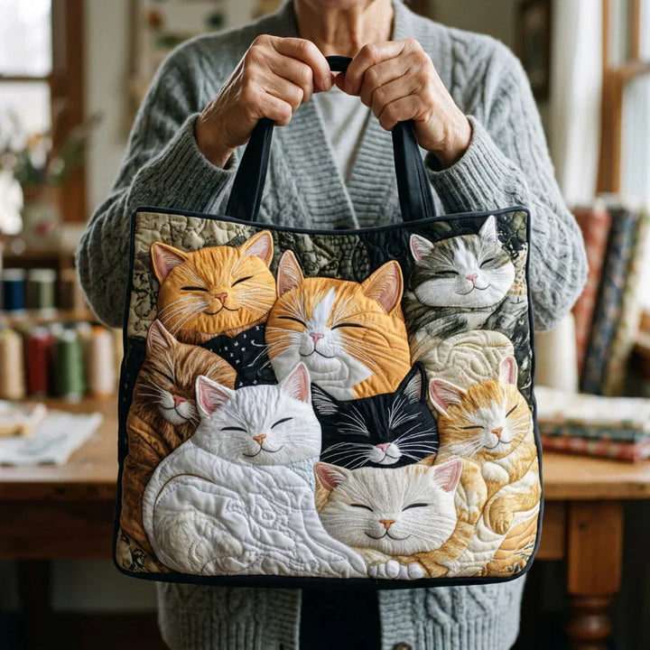 Borsa Artigianale - Gatti Dormienti Matelassé