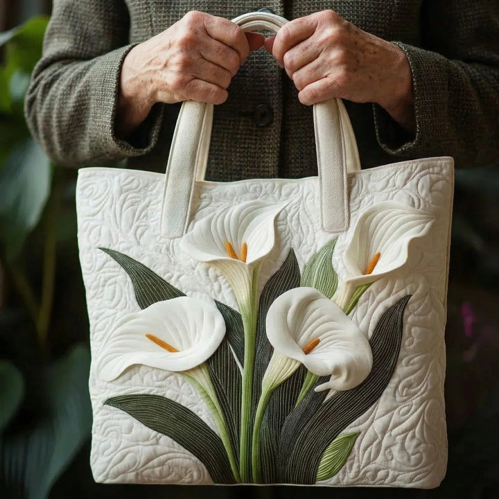 Borsa Artigianale - Gigli Bianchi Matelassé
