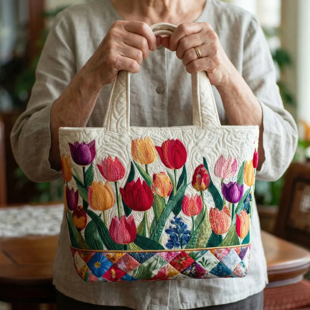 Borsa Artigianale - Giardino di Tulipani Matelassé
