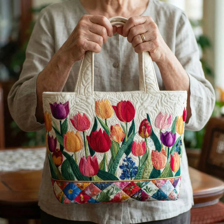 Borsa Artigianale - Giardino di Tulipani Matelassé