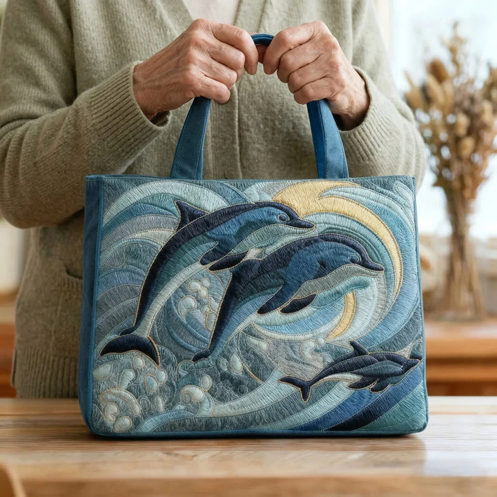 Borsa Artigianale - Delfino Oceano Blu