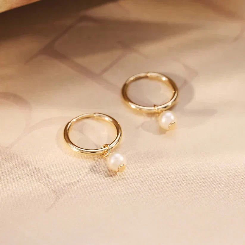 Orecchini a cerchio con cristalli | Oro