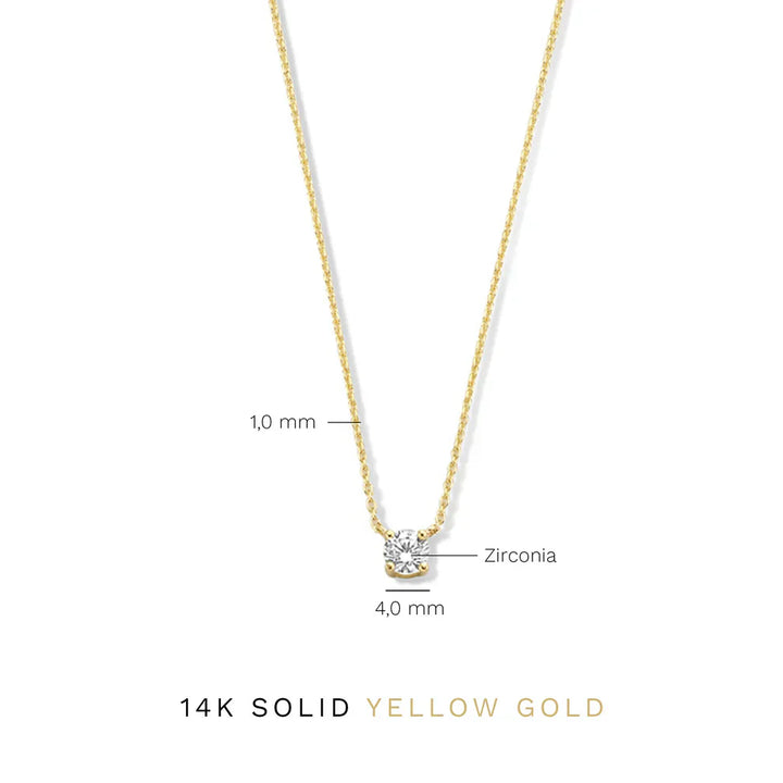 Collana Cléa con moissanite | Oro