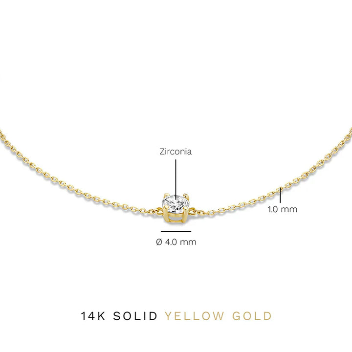 Bracciale con pietra moissanite Cléa | Oro