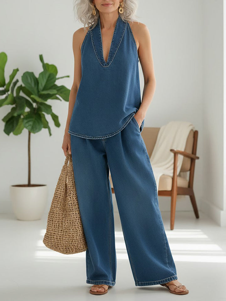 Ivy™ | Set Due Pezzi in Denim Vintage